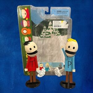 Mezco South Park Figurines TERRANCE and PHILLIP Series 4 w/ Stands, Farts + BOX
